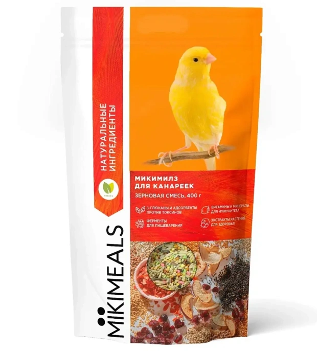 MIKIMEALS Корм для канареек, 400 г