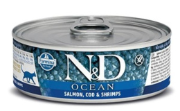 Консервы Farmina N&D Ocean Cat (Лосось, треска, креветки) для кошек