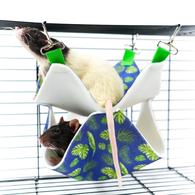 Bambini Pets Гамак подвесной двухуровневый для грызунов и хорьков для грызунов