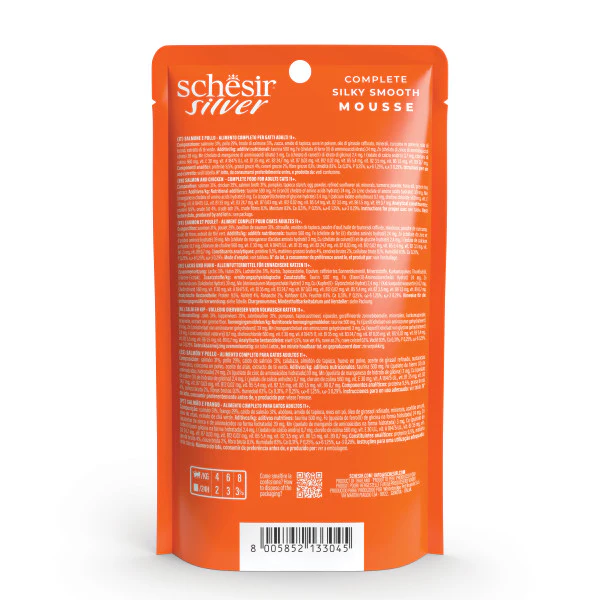 Schesir Silver Mousse (Курица, лосось и тыква) для кошек