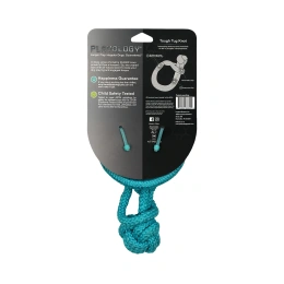 Playology Жевательный канат TOUGH TUG KNOT для щенков с ароматом арахиса, голубой