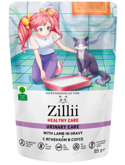 ZILLII Healty Care Urinary Care Cat (Ягненок в соусе) для кошек
