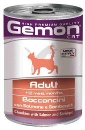 Gemon Консервы Cat Adult Salmon/Shrimps для кошек