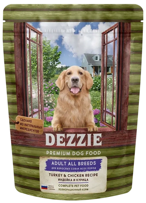 Dezzie Adult Dog (Индейка, курица), 800 г