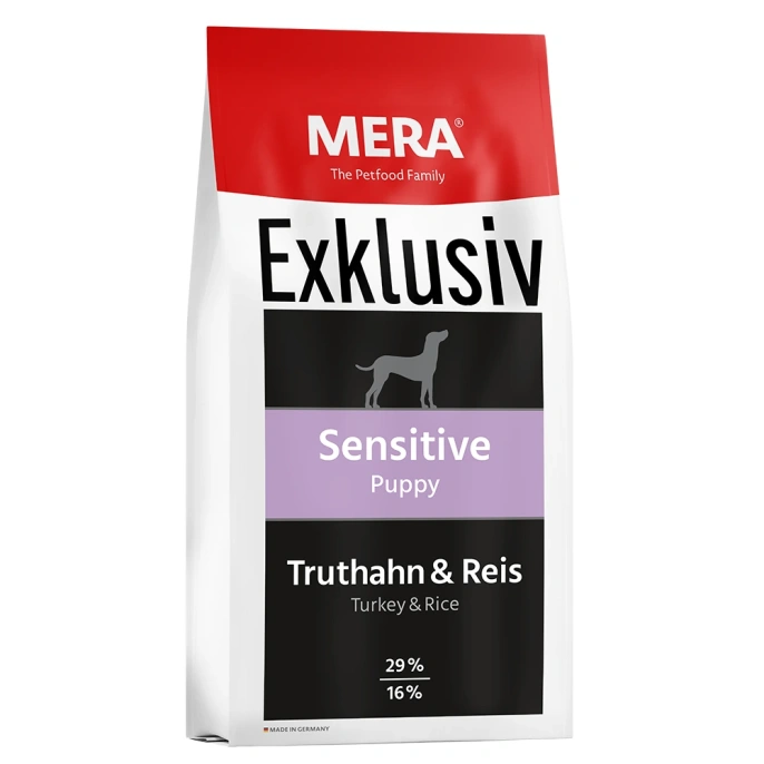 Mera Exklusiv Sensitive Puppy (Индейка, рис), 15 кг