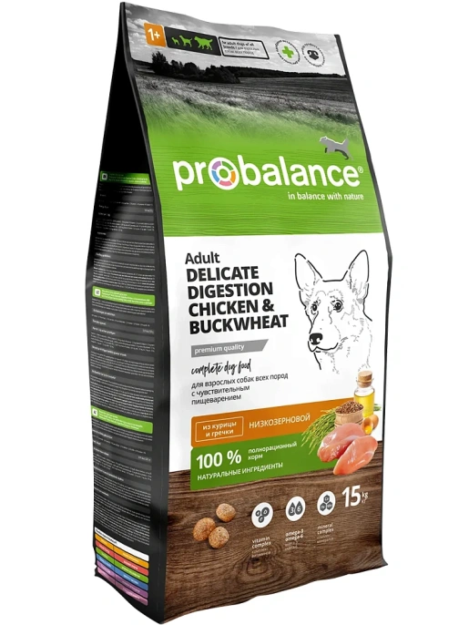 ProBalance Dog Delicate Digestion (Курица с гречкой), 15 кг