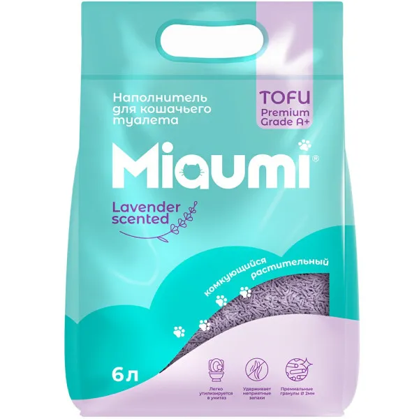 Miaumi Наполнитель TOFU Lavender 6 л