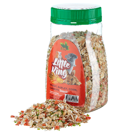 Little King Лакомство (плющеная пшеница, ячмень, морковь) для грызунов