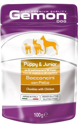 Gemon Пауч Dog Puppy & Junior (Курица) для собак