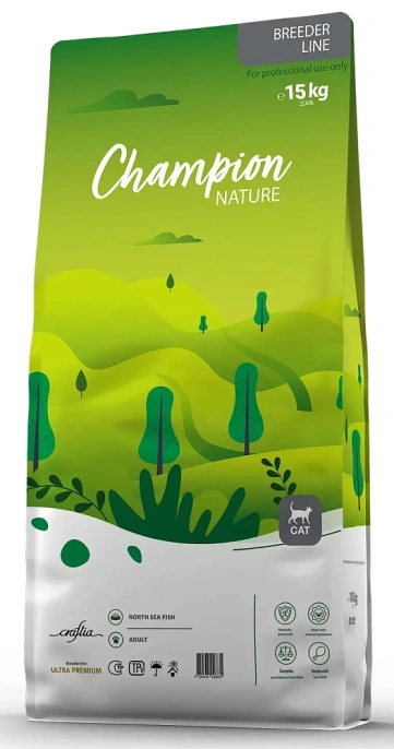 Craftia Champion Nature Ultra Adult Cat (Рыба северного моря), 15 кг