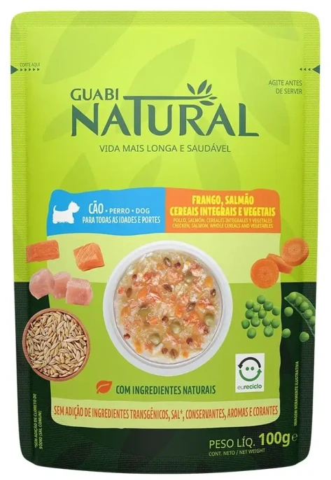 Guabi Natural Dog (Курица, лосось, цельнозерновые злаки и овощи) для собак