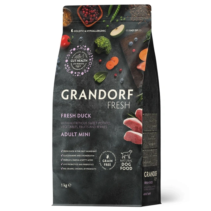 Grandorf Fresh Adult Mini (Утка и батат), 1 кг
