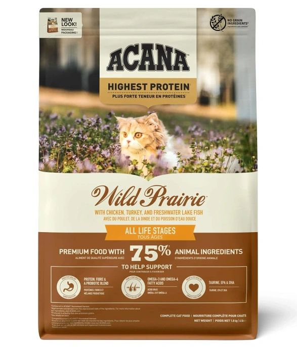 Корм ACANA Wild Prairie Cat & Kitten (Птица, рыба) для кошек, 340 г