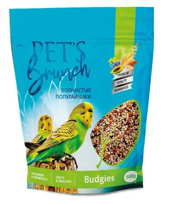 Pet's Brunch Рацион для волнистых попугайчиков, 500 г