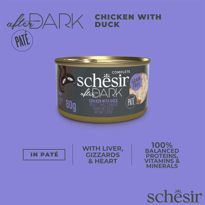 Schesir After Dark Pate (Курица, утка) для кошек