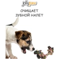 Jollypaw Игрушка в виде веревки с двумя узлами для собак