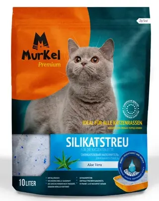 Murkel Наполнитель силикагелевый (Алоэ вера) для кошек