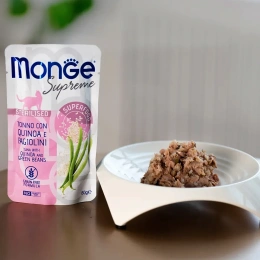 Monge Supreme Sterilized Cat Пауч из тунца с киноа и зелёной фасолью для кошек