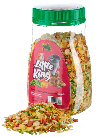 Little King Лакомство (плющеный горох, кукуруза, морковь) для грызунов