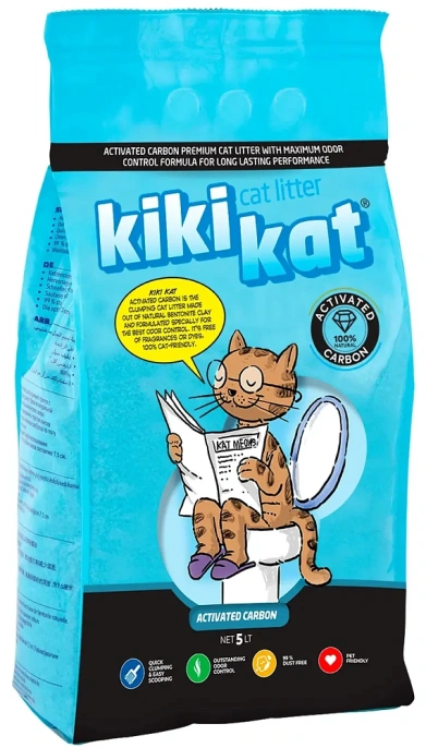 KiKiKat Наполнитель Активированный уголь для кошек