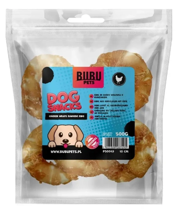 Bubu Pets Куриное мясо на сыромятных кольцах для собак