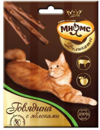 Мнямс Деликатес лакомые палочки (Говядина с яблоками) для кошек