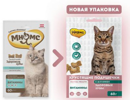 Мнямс Хрустящие подушечки "Здоровые зубы" для кошек
