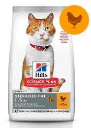 Корм Hill's Science Plan для взрослых стерилизованных кошек и кастрированных котов (курица)