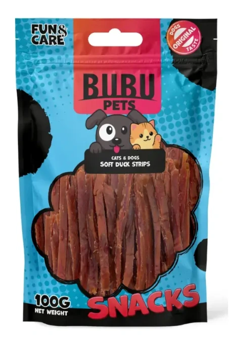 Bubu Pets Мини полоски из утки для собак для кошек