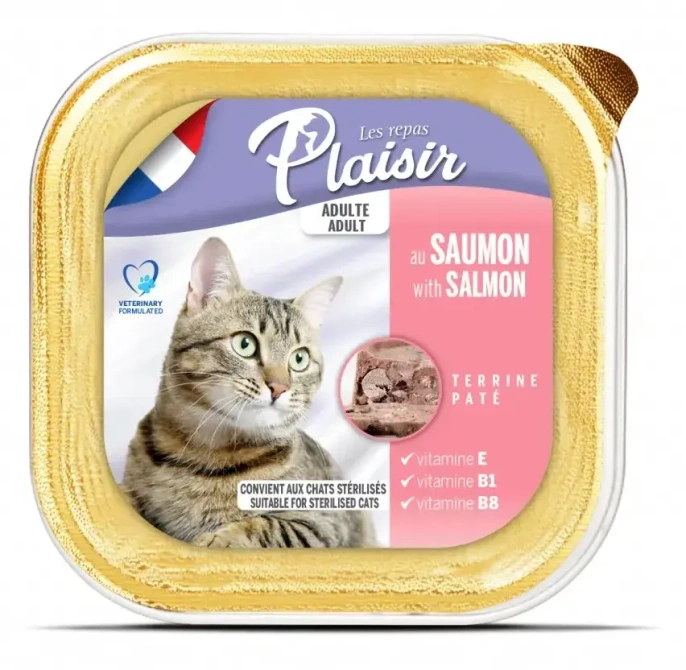 Plaisir Паштет для стерилизованных кошек (Лосось)