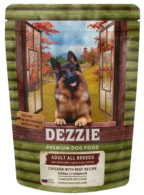 Dezzie Adult Dog (Курица, говядина), 800 г