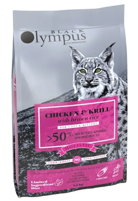 Black Olympus Kitten (Курица, криль), 1,5 кг
