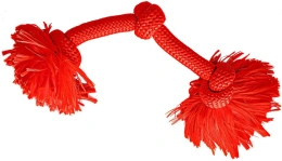 Playology Жевательный канат DRI-TECH ROPE с ароматом говядины, красный для собак