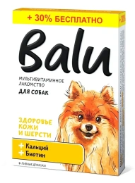 BALU Здоровье кожи и шерсти Лакомство мультивитаминное для собак