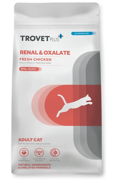 Trovet Plus Renal & Oxalate Cat (Курица), 1,2 кг
