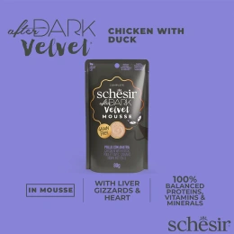 Schesir After Dark Velvet Mousse (Курица, утка) для кошек