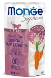 Monge Supreme Kitten Пауч из тунца с киноа и мини-морковью для кошек