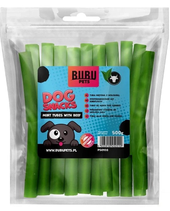 Bubu Pets Мятные трубочки с говядиной для собак