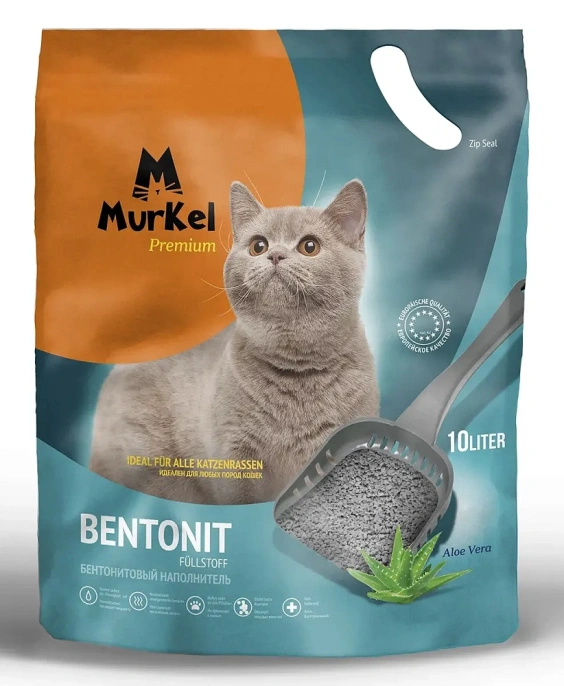 Murkel Наполнитель бентонитовый (Алоэ вера) для кошек