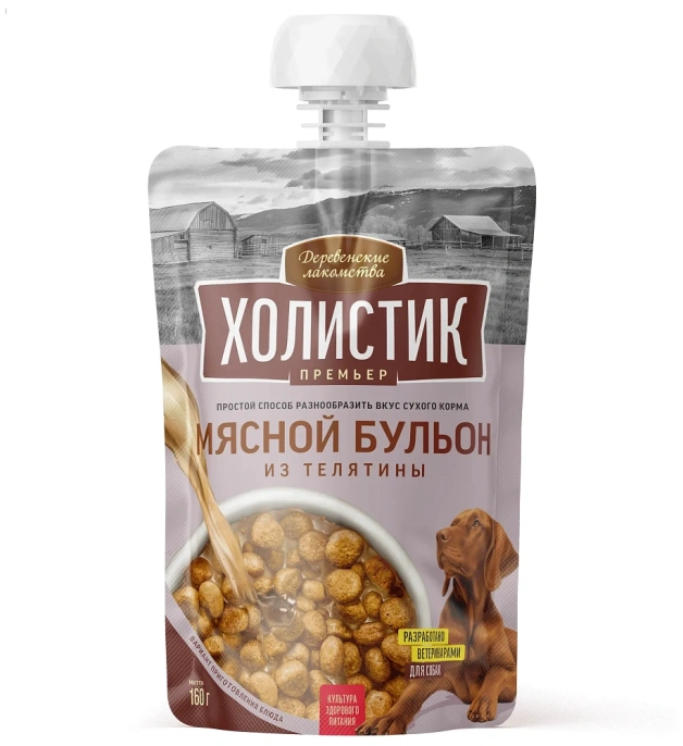 Деревенские лакомства Холистик Мясной бульон из телятины для собак