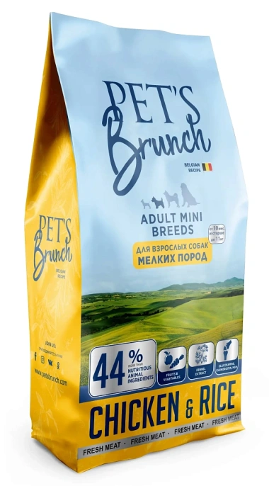 Pet's Brunch Adult Mini Breeds (Курица и рис), 1 кг