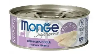 Monge Supreme Sterilised Консервы из тунца с сибасом для кошек