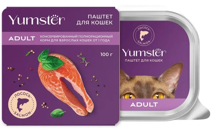 Yumster Adult Cat Паштет (Лосось) для кошек