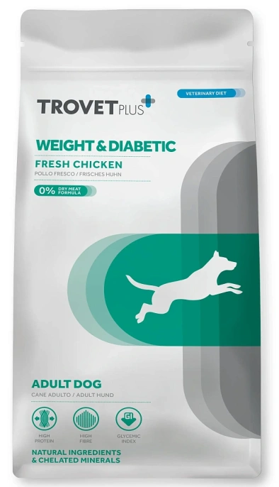 Trovet Plus Adult Dog Weight & Diabetic (Курица), 3 кг