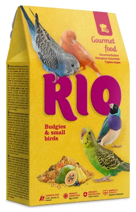 RIO Гурмэ корм для волнистых попугайчиков и мелких птиц, 250 г