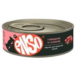 ENSO Консервы для кошек (Говядина, клюква)