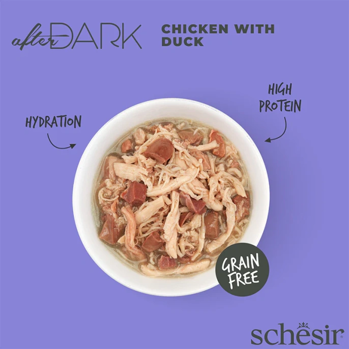 Schesir After Dark (Курица, утка в бульоне) для кошек