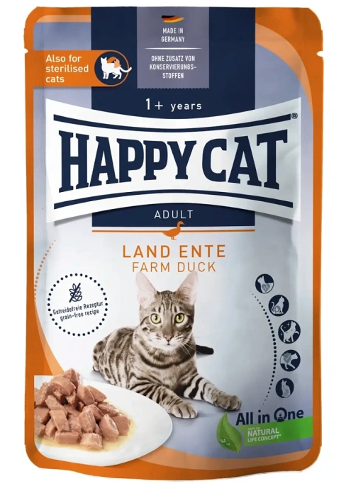 Happy Cat Culinary Кусочки в соусе (Утка) для кошек