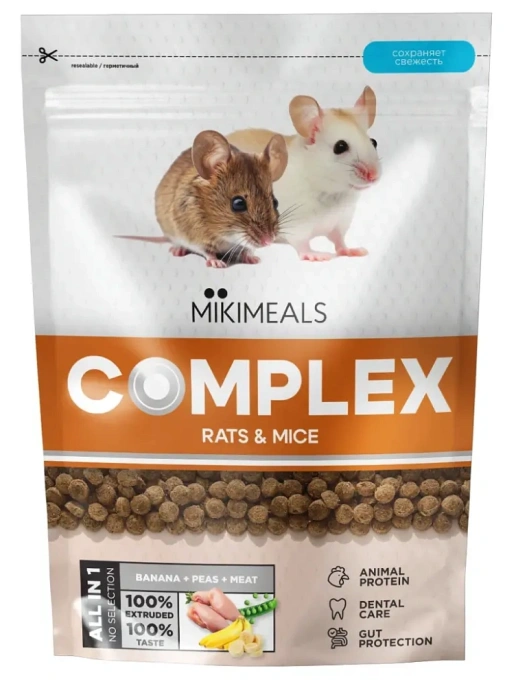 MIKIMEALS Complex Корм для крыс и мышей, 500 г