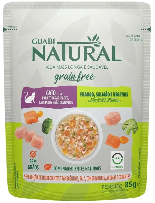 Guabi Natural Cat GF (Курица, лосось и овощи) для кошек